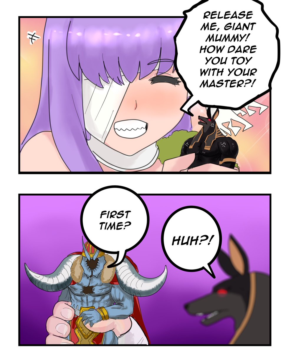 Not even Anubis is safe from KP! #FGO 🐶🐘 