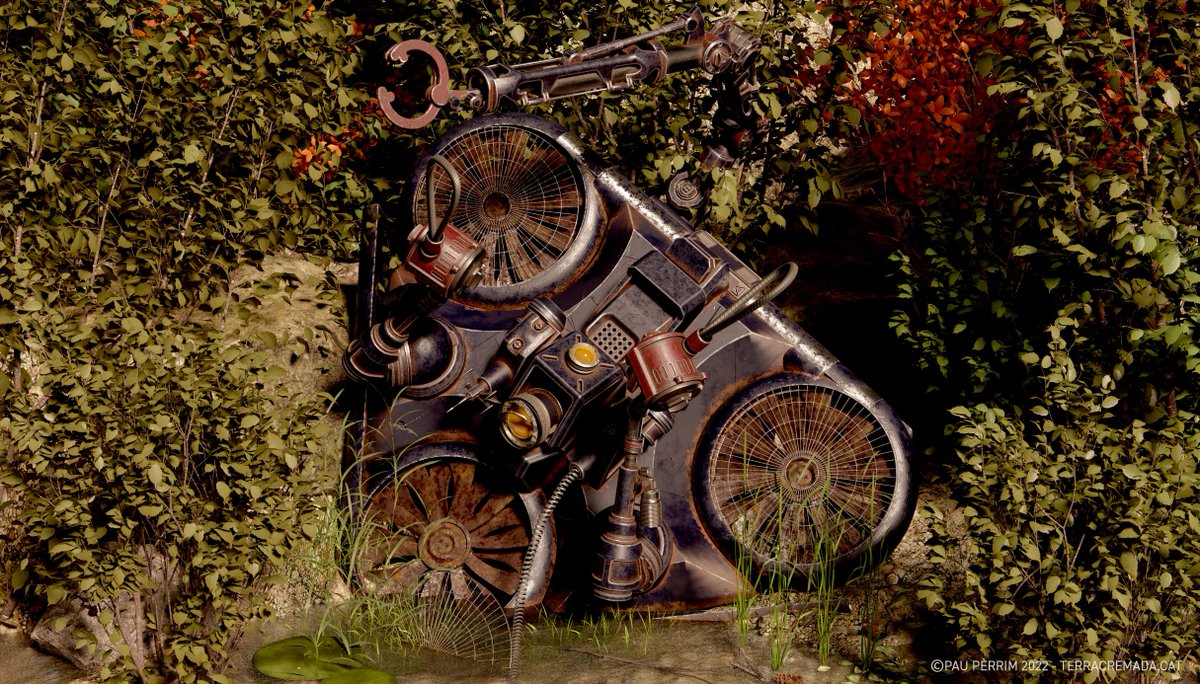 Un giny MIAR caigut per accident o potser tombat per l’Exèrcit de Catalunya. Hi podem distingir la sageta llancívola, les dues càmeres intel·ligents, els dos braços emmanilladors i el braç robotitzat que facilita la immobilització de les persones capturades.