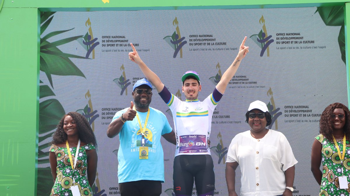 OPRAG_GA's tweet photo. Première victoire dans cette édition mais aussi première victoire pour @miki_ciclismo en tant que pro.
#Gabon #Oprag #AutoritéPortuaire #KANGO #ANGONDJE  #TAB2023 #MeilleurJeune #cyclisme https://t.co/kWdCuqnNMZ