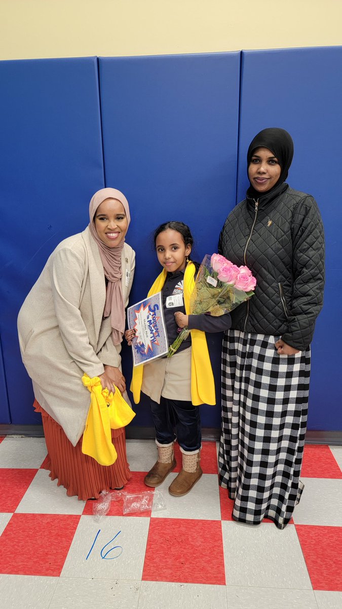 HSAColumbusPS's tweet photo. Enjoying @schoolchoicewk by celebrating our students of the month with Representative Munira Abdullahi! We love our school! #HSAPrimary #WeAreConcept #schoolchoiceweek2023 https://t.co/qutPpkSlUT
