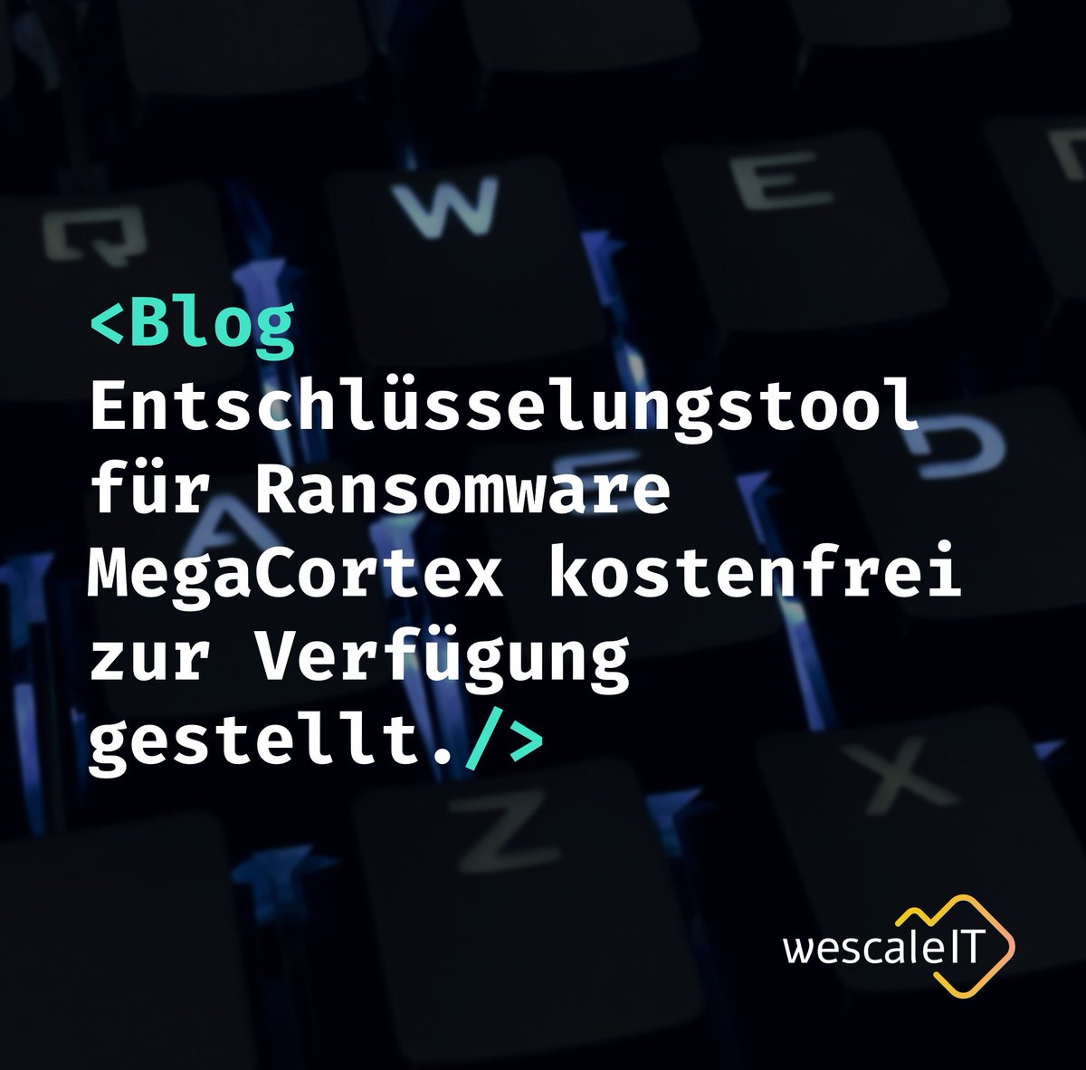 wescaleITAG's tweet photo. Blog of the day - Entschlüsselungstool für Ransomware MegaCortex kostenfrei zur Verfügung gestellt. Zum Artikel geht's direkt über den Link https://t.co/fREIsdlDXr #cybersecurity #technology #tech #news #business #datascience #software #hacking #cybercrime #megacortex #ransomware https://t.co/7e4usb2mlN