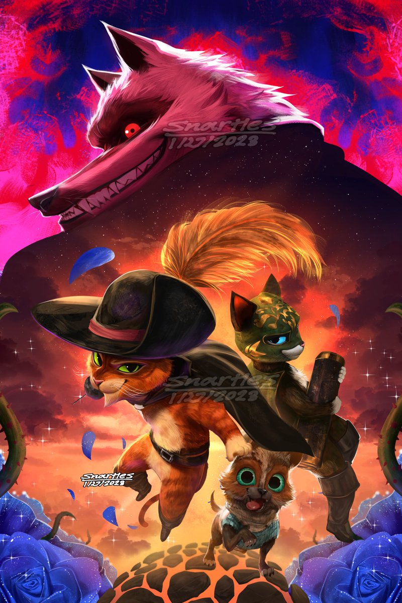 Snartles's tweet photo. I don't have the energy to finish this all the way LOL #pussinboots https://t.co/ElM5fKfzX9