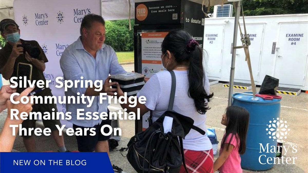 Mary's Center's Silver Spring clinic is proud to host one of @FeedFridge's community fridges which provides healthy meals from local restaurants to our participants and community members. To learn more about this partnership, read our latest blog: maryscenter.org/feedthefridge