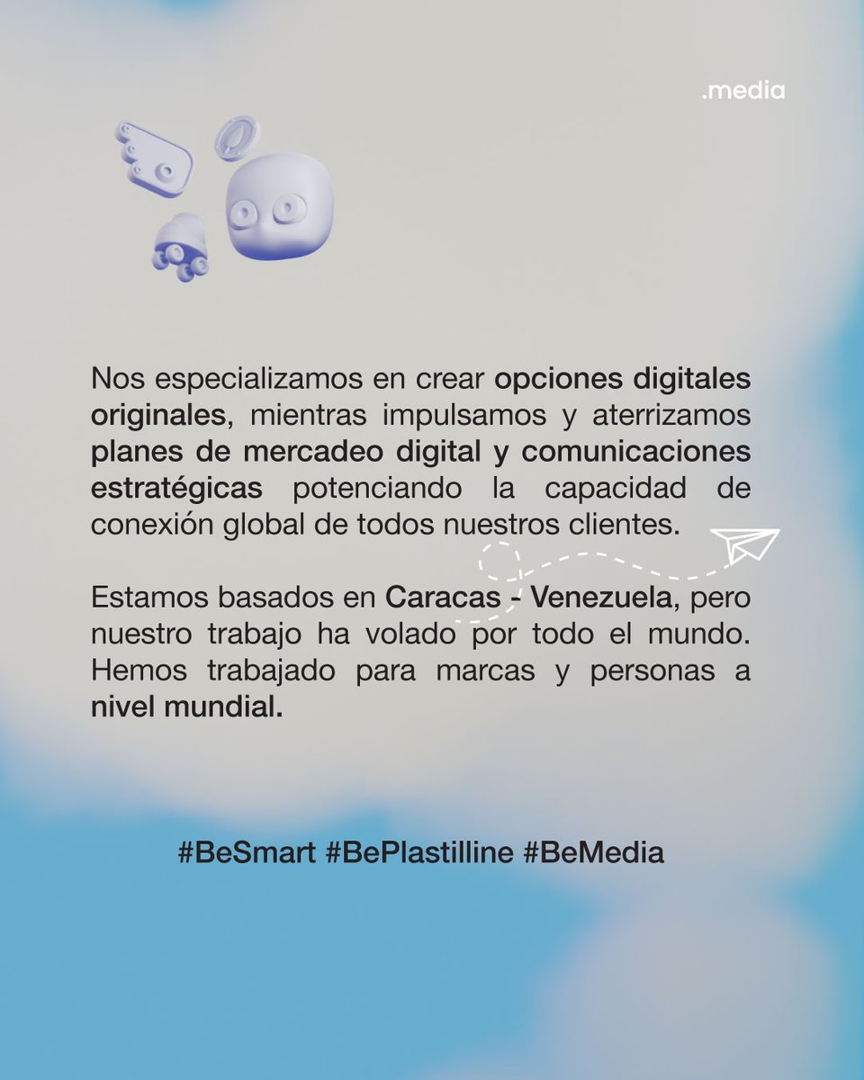 Plastilline's tweet photo. About us ↔️

#BeSmart #BePlastilline #BeMedia
.
.
.
#creativedesign #socialmedia #marketingagency #branding #artdirection #agenciademarketing #MarketingDigital #gestionderedes #diseñovenezolano #agenciadigital #Advertising #ad #publicidad #Plastilline #Media #PlastillineMedia https://t.co/BB3iswSne1