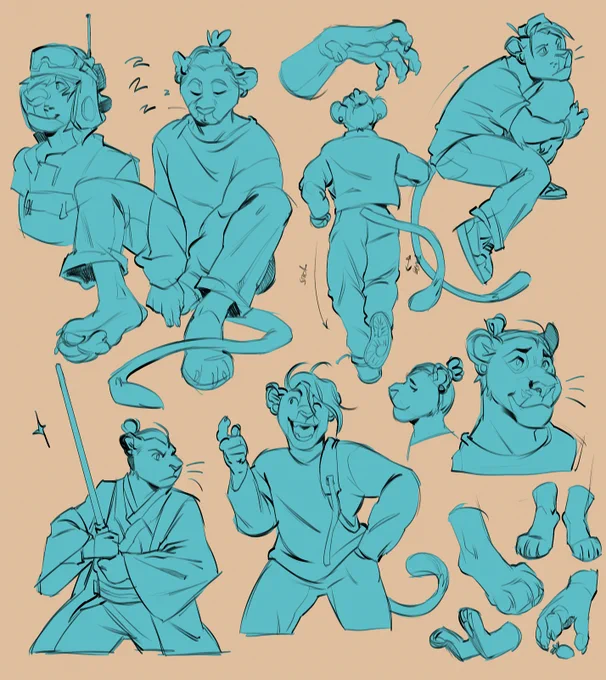 A quick hours practise sheet from this morning using various Faru's in my dumb new haircut (if you can even call it a haircut) 