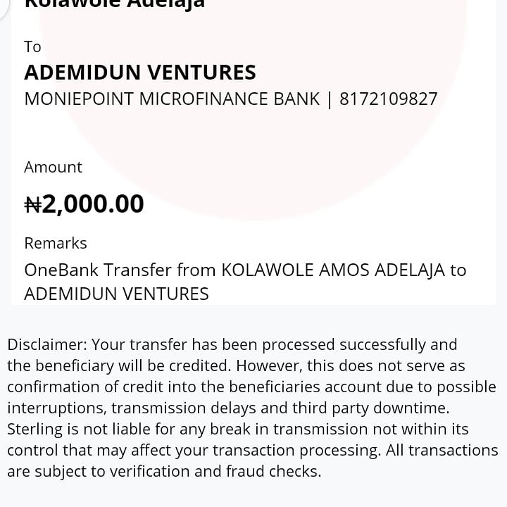 Teetv41340703's tweet image. @Sterling_Bankng @DONJAZZY @Realtundeednut1 @officialBovi @AYCOMEDIAN @PeterObi  @cenbank @UN @WorldBankAfrica @WorldBank 
1 gone outa 2,swears I work for my money and I'll hold you for it @Sterling_Bankng since Tuesday and you don't find it deem fit to refund me.
#returnmymoney.