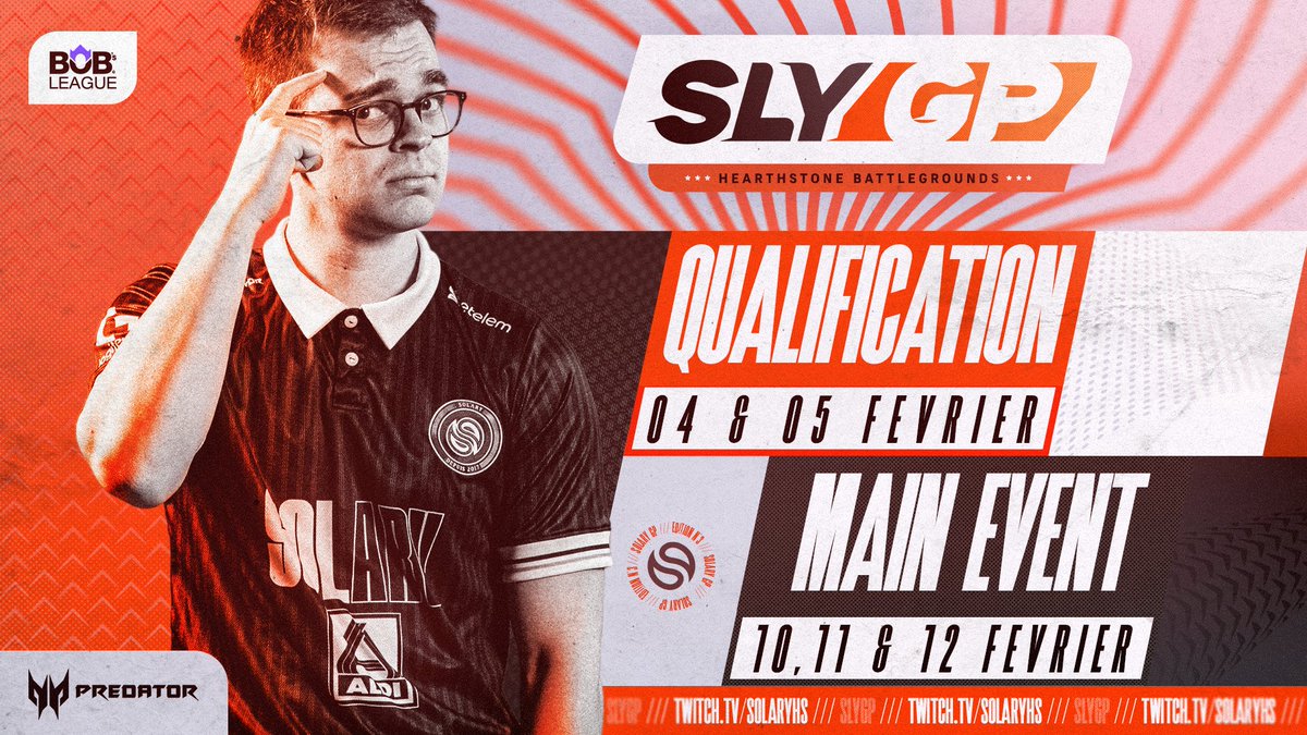 C'est le grand retour des Solary Grand Prix avec <a href="/PredatorFrance/">Predator Gaming 🇫🇷</a> en 2023 💛💙

Toi aussi t'es en manque de tournoi ? Inscris toi ici : bobsleague.com/events/63d3bd6…