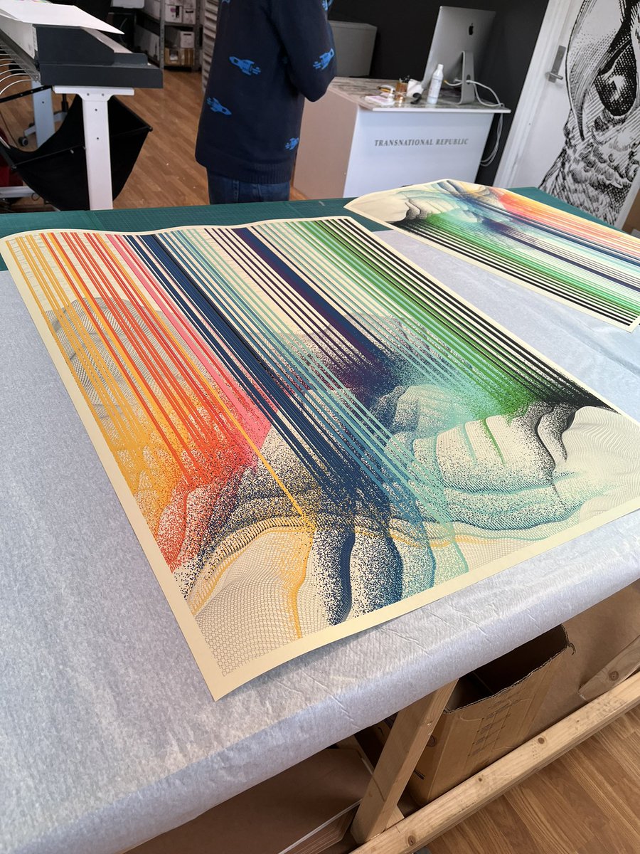Did a final test print run 🤩 If everything goes to plan, signed prints will be available for holders to order next week.