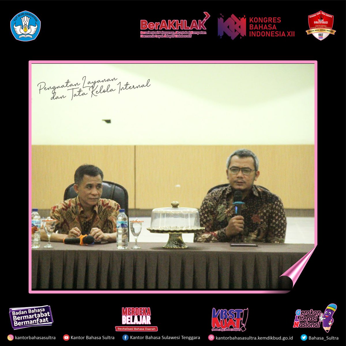 bbsultra's tweet photo. Kendari, 27 Januari 2023--Kegiatan Penguatan Layanan dan Tata Kelola Internal pada hari kedua.
#KBSTKUAT
#ZIWBK
#SulawesiTenggara https://t.co/c9MyhrlUkE