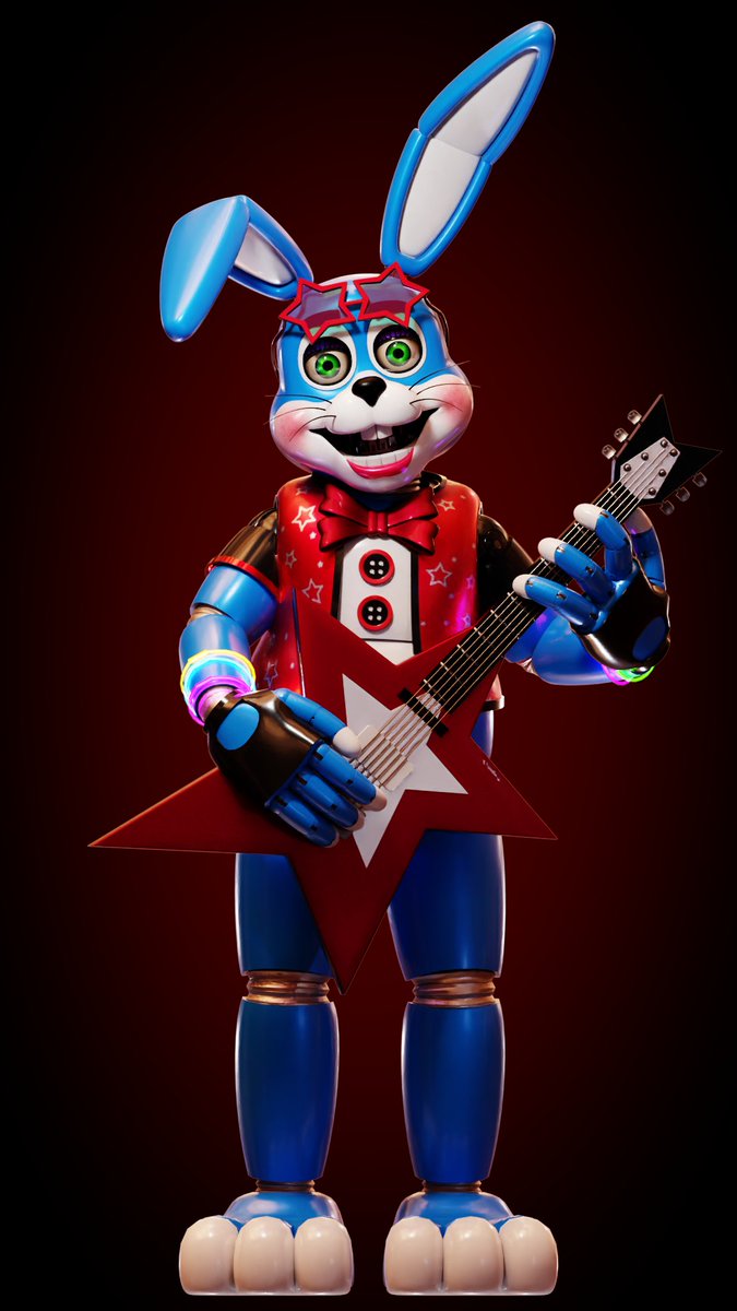 Battington02's tweet "Alright so I modified Toy bonnie a bit to be as