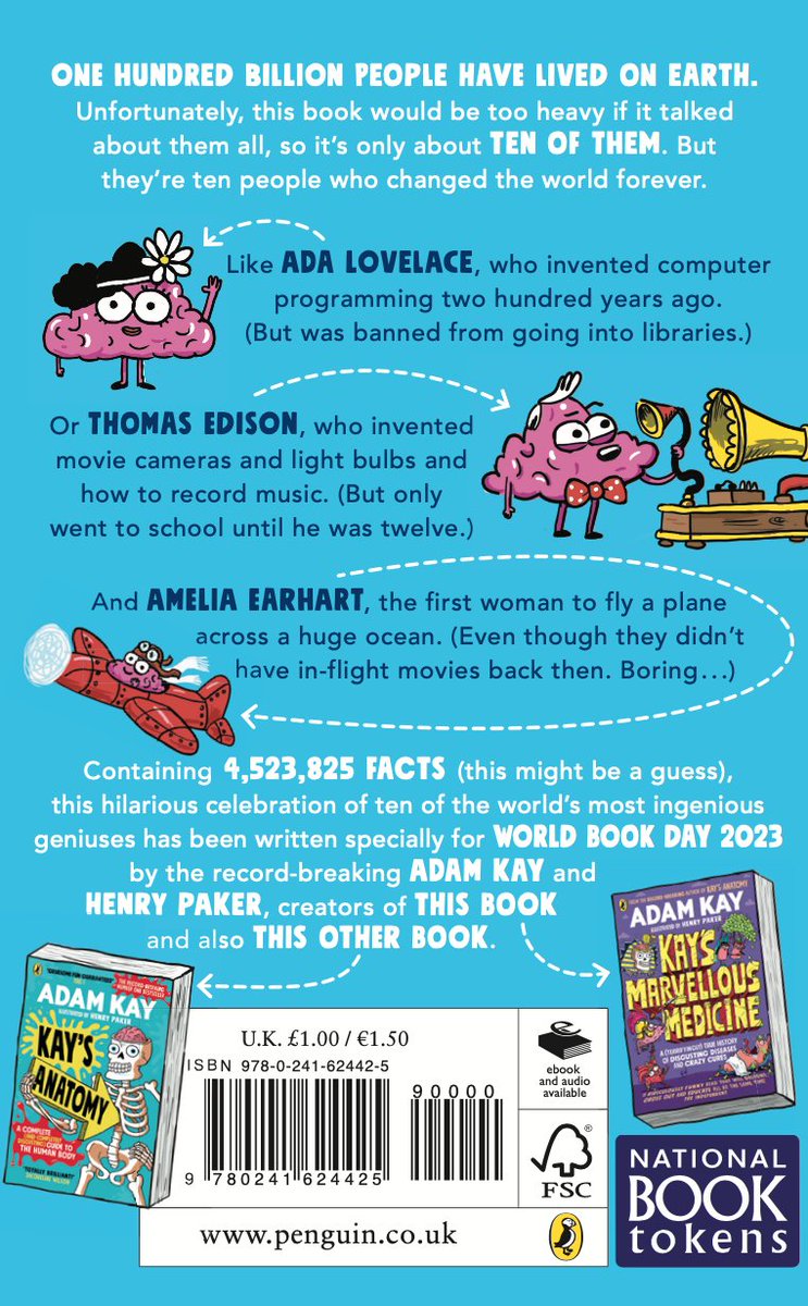 Adam Kay (@amateuradam) on Twitter photo My next book is out on 16th Feb. It's a kids' book for <a href="/WorldBookDayUK/">World Book Day UK 📚</a> called KAY'S BRILLIANT BRAINS. Authors and illustrators write them for free, and here's why I wrote mine: for 20% of kids who get free school meals, their WBD book was the first book they had of their own. 1/2 My next book is out on 16th Feb. It's a kids' book for <a href="/WorldBookDayUK/">World Book Day UK 📚</a> called KAY'S BRILLIANT BRAINS. Authors and illustrators write them for free, and here's why I wrote mine: for 20% of kids who get free school meals, their WBD book was the first book they had of their own. 1/2