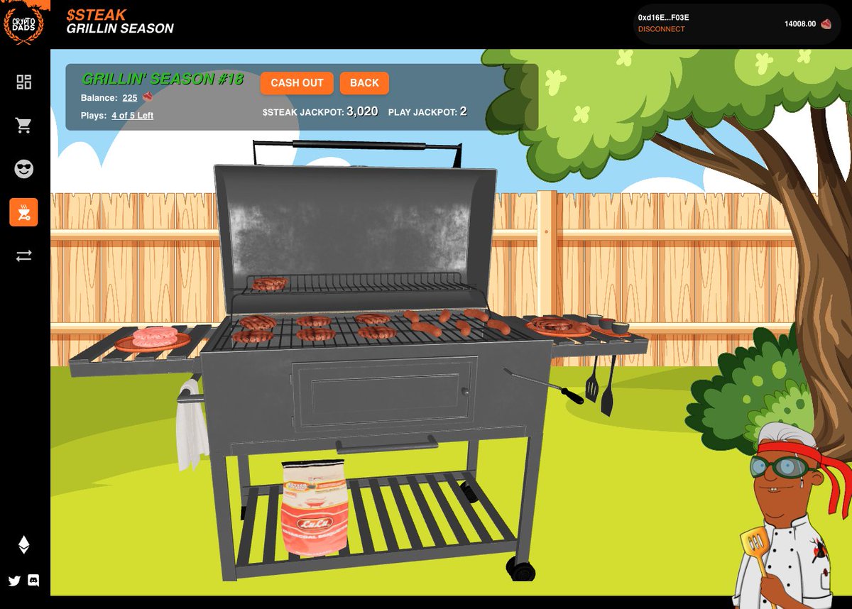Wow.  The gameplay on the new <a href="/CryptoDadsNFT/">CryptoDads ♨️</a> "Grillin Season" game to earn $STEAK is way beyond what I expected and a nice amount of fun!  A great chance to earn some $STEAK to buy new traits for your <a href="/CryptoDadsNFT/">CryptoDads ♨️</a>...or Merch....or actual NFTS....