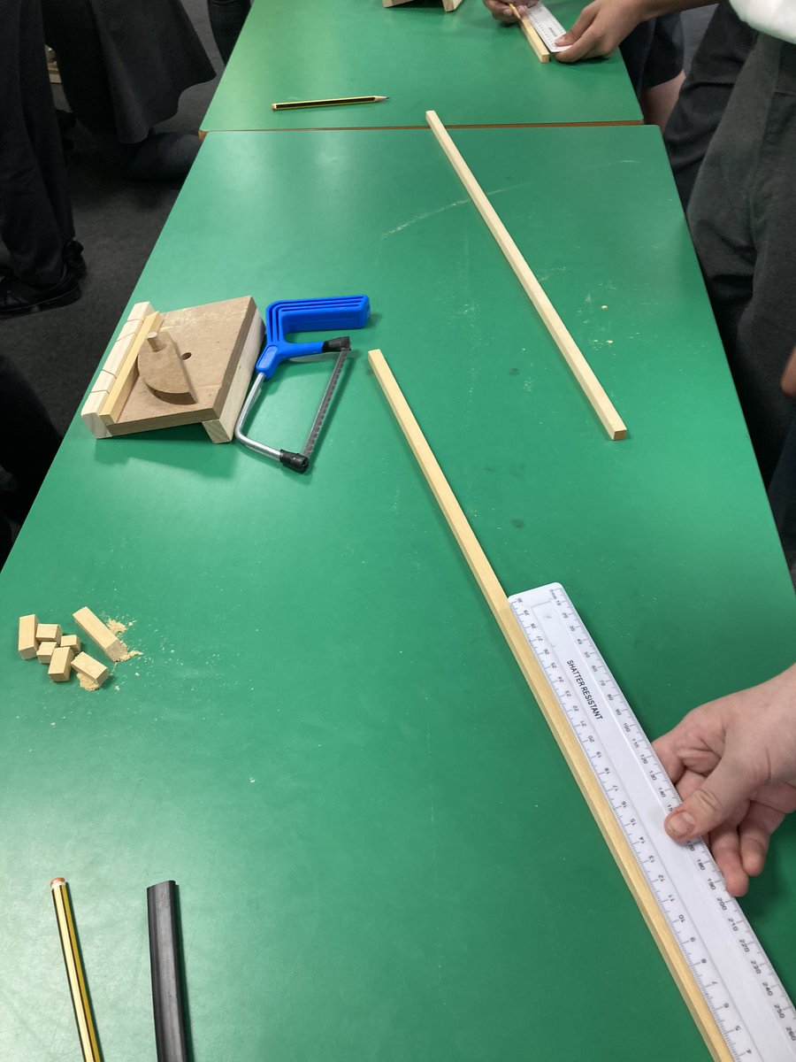 HamiltonAcadY6's tweet image. 6A loved their first ever woodwork lesson today. They applied their measuring skills brilliantly before getting to grips with using bench hooks and saws to cut their wood safely and with precision. 6B and 6C will get started next week.