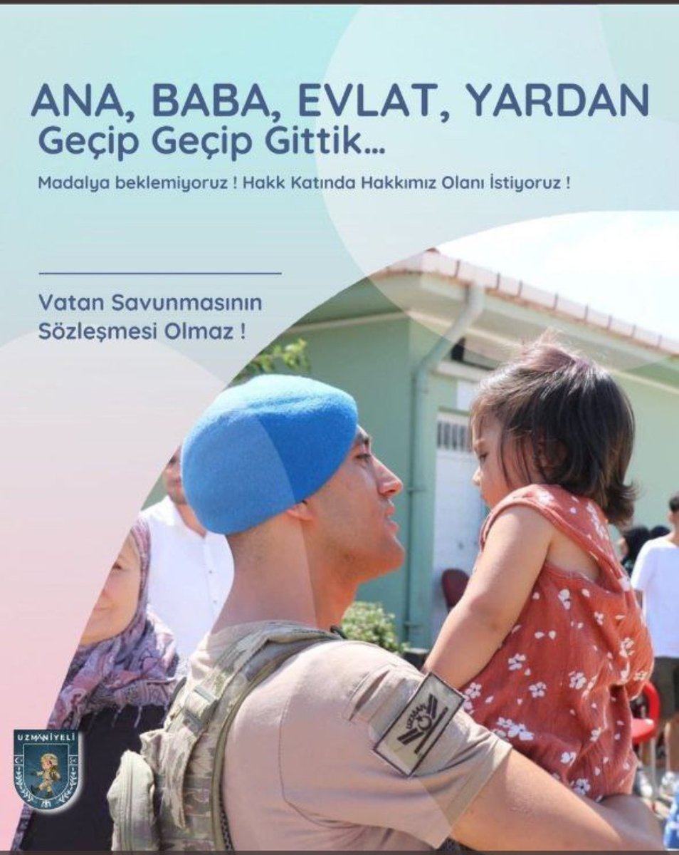 MurselYalap's tweet photo. Başka çoçuklarımız yetim kalmasın diye kendi çocuklarını yetim bırakan Uzman Çavuşlar a kadro hak değil mi ?
Ailelerini arkasında bırakarak canını veren ve mesleki güvence talep eden kahramanlara kulak verin

UzmanÇavuş lar kadro bekliyor
@alitilkici38 #UzmanÇavuştaSevinsin https://t.co/htEmwuaL4F