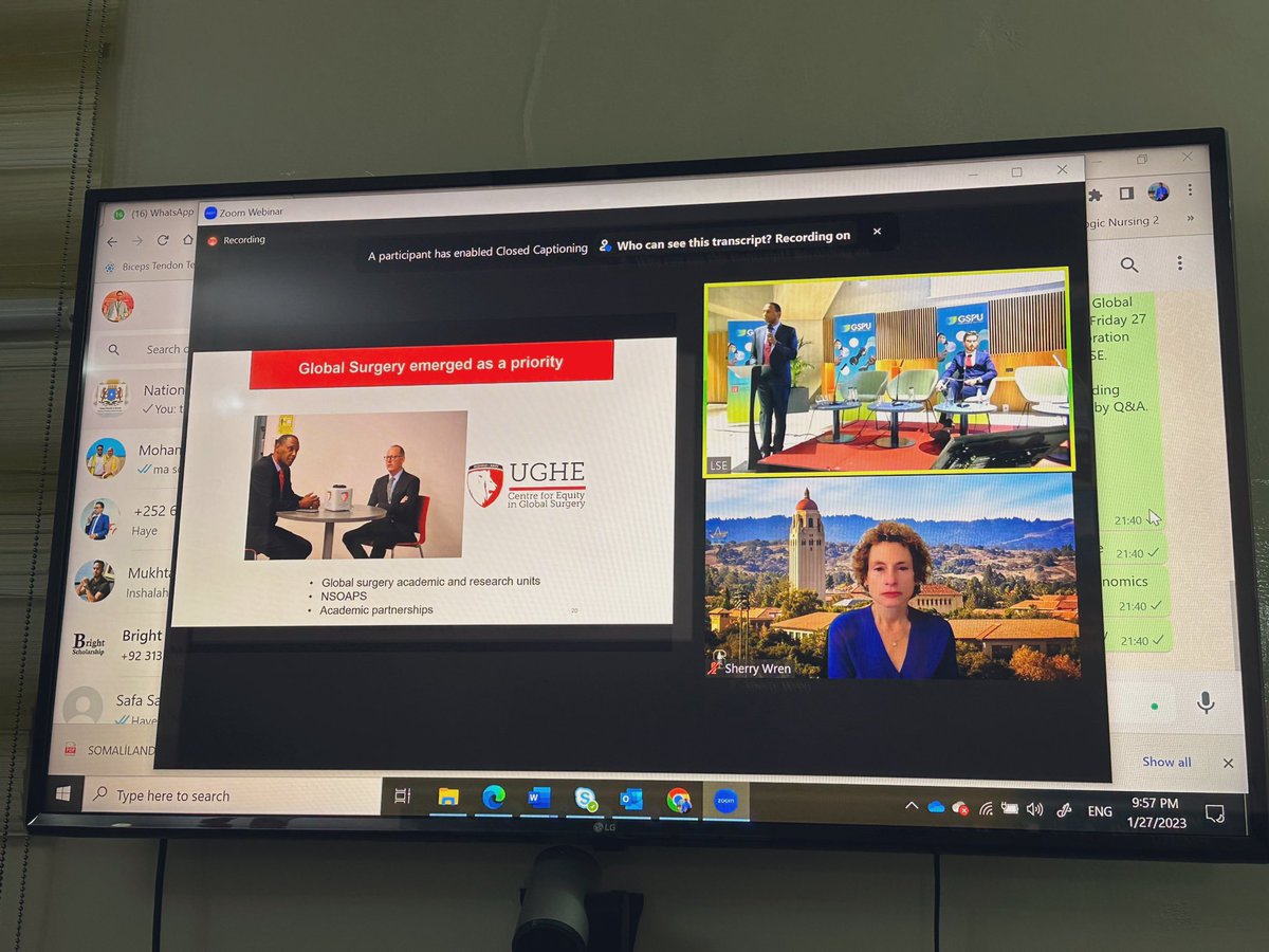 ZeyitAli's tweet photo. Prof @abebesurg making the keynote speech -the launching event of Global Surgery Policy Unit. 

Explained in detail the essence of Equity, Power of Partnerships, Global Surgery, Disorders and Diseases of partnerships.

@ughe_org is the voice of equity, &amp; Dr Paul Farmers Footsteps https://t.co/IL2gx0TY5u