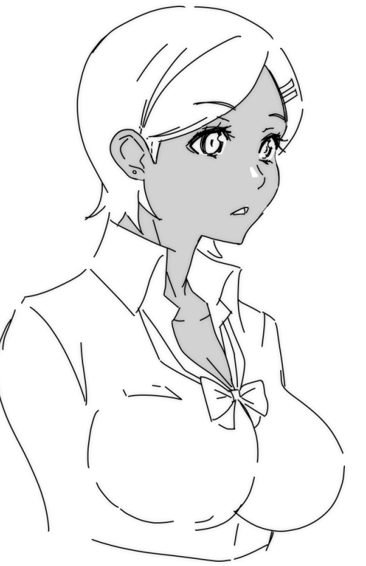 今日の原稿すみのラクガキ
みんな大好き金髪ショート巨乳ギャル 