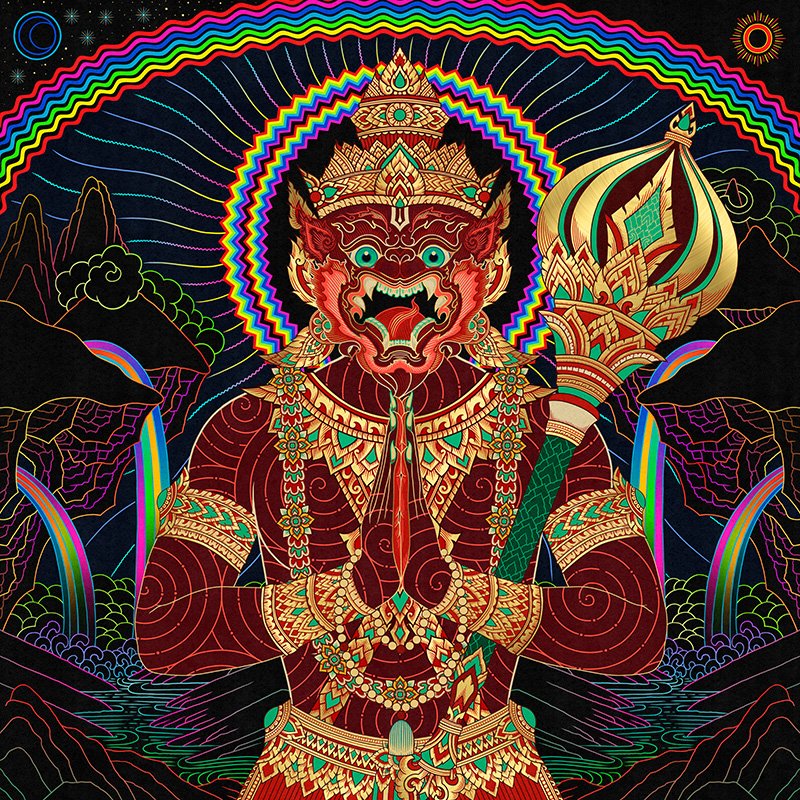 Currently dialing in the many detailed layered files for the upcoming <a href="/seektheeternal/">Seekers of the Eternal</a> 5K 'Hanuman Warrior' Collection Minting this March! Over 1 year in the making! Release date announcing soon! JaiHanuman! #HanumanJi #Hanuman #Ramayana