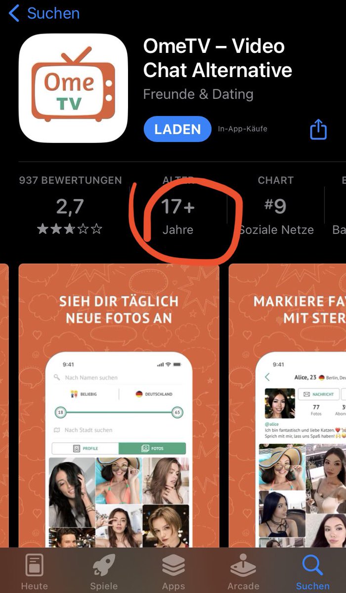 grefenberg's tweet photo. 12-jährige Schüler zeigen mir heute die App #OmeTV und erzählen, dass sie dort regelmäßig sich selbstbefriedigende Typen sähen. 
Von diesem Rotz gibt es noch zig weitere Apps. #twlz #MedPaed #FediLZ https://t.co/SsqCX7aU7y