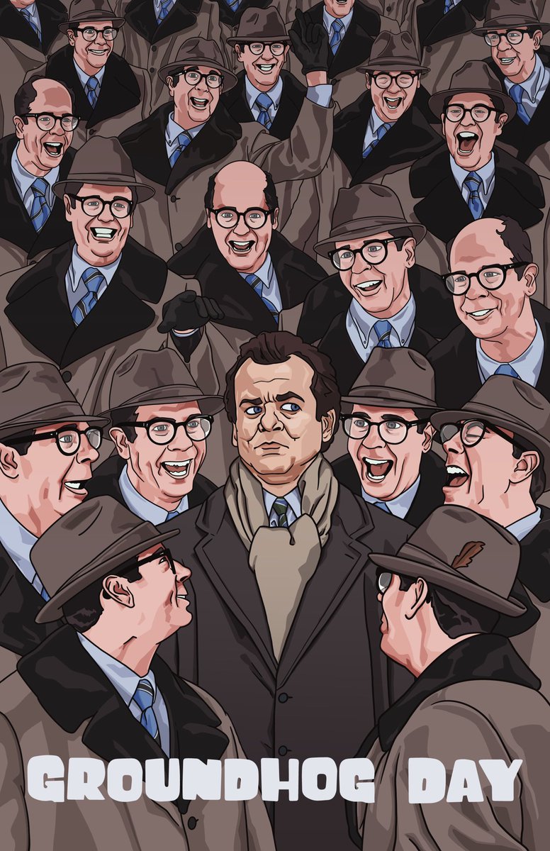 adamisdrawing's tweet photo. @Galleries1988 Groundhog Day 30th anniversary show is available online now! My designs, featuring everyone’s favorite insurance salesman Ned Ryerson @Tobolowsky , is available at the link in my bio! 

#groundhogday #gallery1988 #billmurray #nedryerson #philconnors #illustration https://t.co/IlK3ZPF4QF