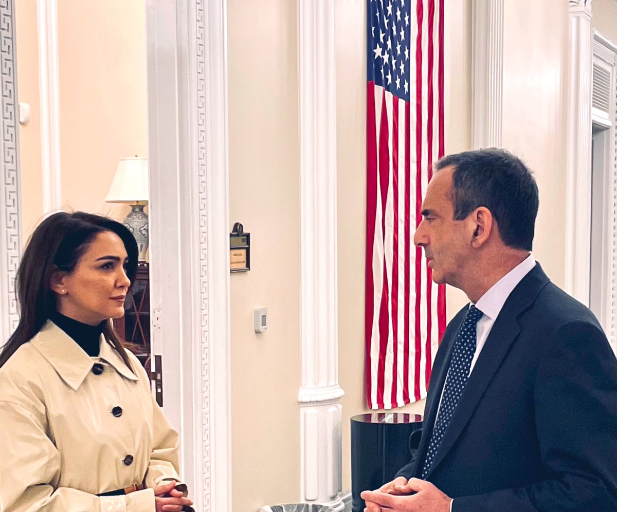 NazaninBoniadi's tweet photo. Grateful to @PhilGordon46 for reconnecting to discuss developments in Iran. I shared messages from dissidents &amp; demonstrators on the ground who are calling for maximum support in their quest for justice &amp; dignity. Thanks to @VP for continuing to stand with us.
#WomanLifeFreedom https://t.co/VnKcvpAfeh