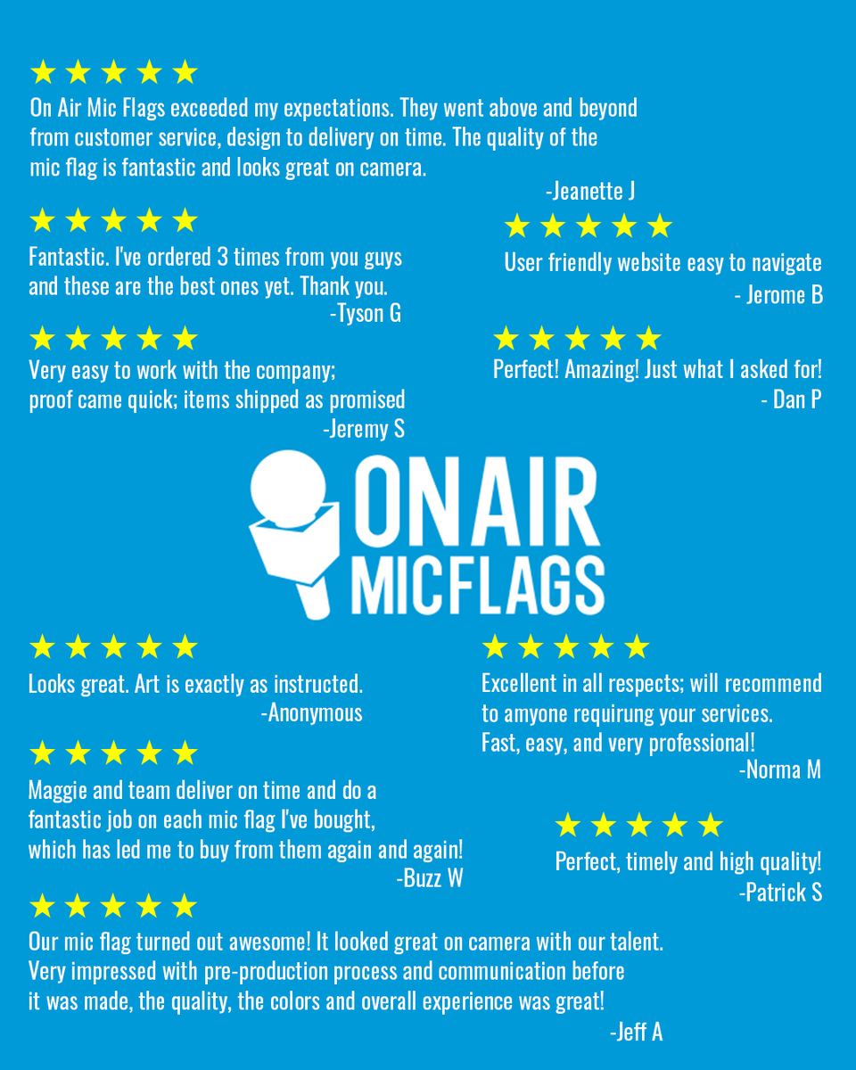 onairmicflags's tweet photo. 🤩🤩🤩🤩🤩
https://t.co/5Qc2tQFmjk
#onairmicflags #onair #mic #microphone #micflag #micflags #entertainment #broadcast #news #sports #music #radio #dressyourmic #podcast #marketing #branding #publicspeaking #logo #interview #madeinusa #review #fivestarreview #5starreview https://t.co/uMtvQuv7JA
