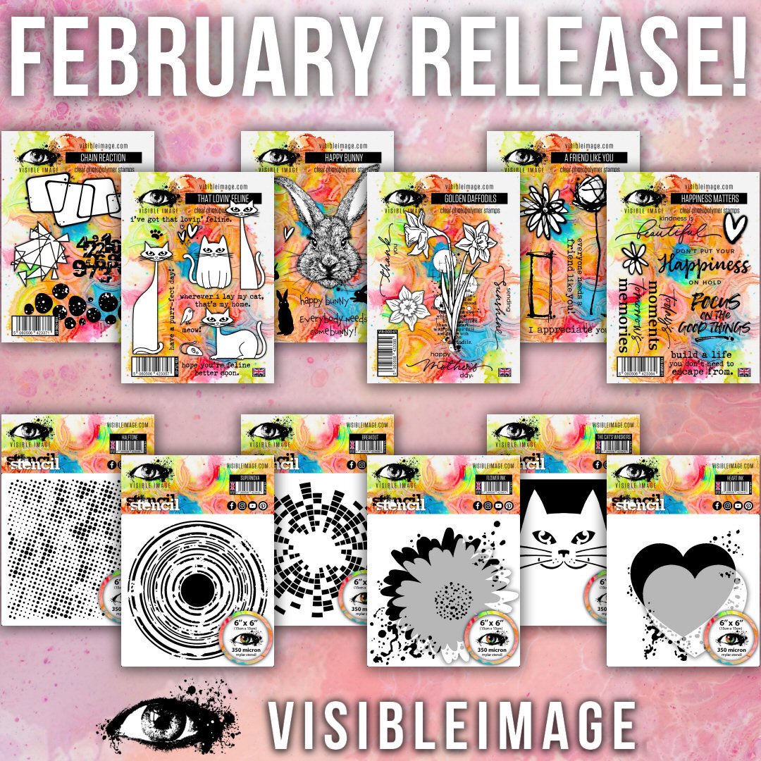 Introducing our first new release of 2023! 6 gorgeous stamp sets and 6 fantastic stencils already proving to be incredibly popular! 😍 Pre-orders open over on our website! #newstamps #newstencils #cardmaking #crafts #stamping #clearstamps #stencils #visibleimage