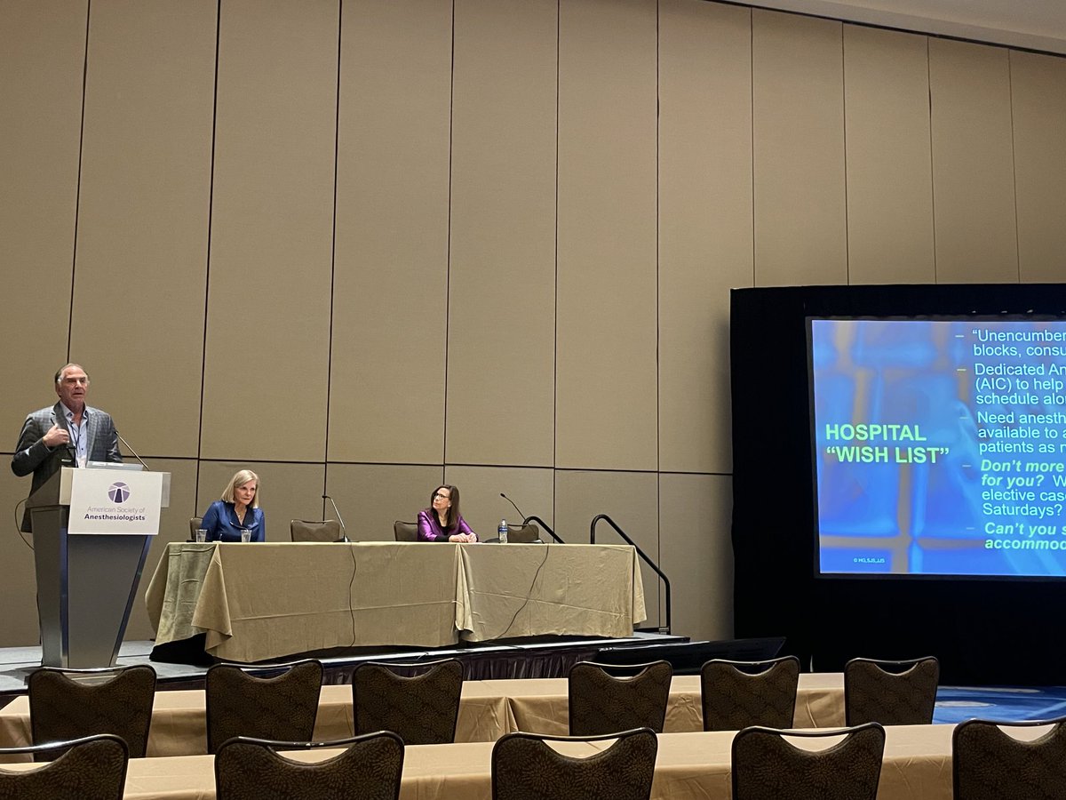 greatanesthesia's tweet photo. #ADVANCE23.  Howard Greenfield, Judy Semo, Shena Scott amazing program win-win negotiations. https://t.co/9ymxn4EtWn