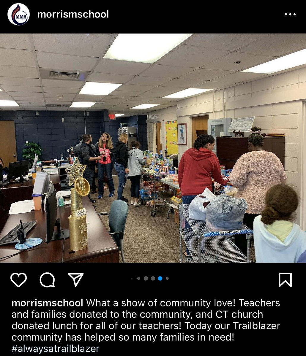 TheMrPena_'s tweet photo. Today, Morris MS opened its doors to the community to receive needed items that were donated by staff and students. Thank you to CT Church for donating lunch to our staff! #PISDStrong #PISDPride https://t.co/5kN1bSFD2a