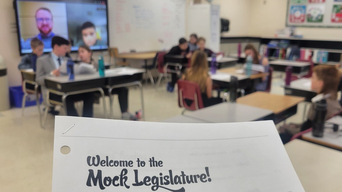 Today, a grade 6 class at KES performed a mock legislature on the last day of their week-long virtual experience of the Alberta Legislature. This morning they met with MLA Garth Rowswell. Apply for your own tour here:
assembly.ab.ca/visit/tours/on… 
<a href="/BTPS28/">Buffalo Trail Public Schools</a> #education