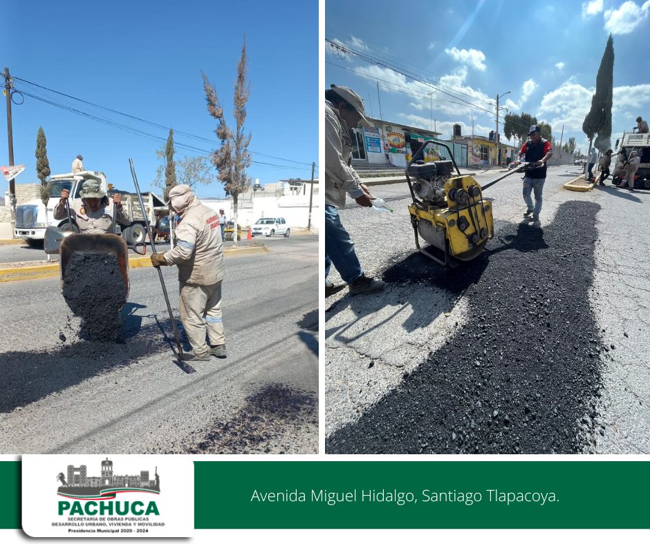 Pachuca_SOPDUVM's tweet image. Continuamos atendiendo al 💯 tus reportes vía WhatsApp 📲, como ha instruido el Presidente Municipal Sergio Baños ✅. Aplicamos el #ProgramaDeBacheo en:
🛤 Calle Paseo Toltecas, fraccionamiento Aquiles Serdán.
🛤 Avenida Miguel Hidalgo, Santiago Tlapacoya.
🛤 Avenida Universidad.