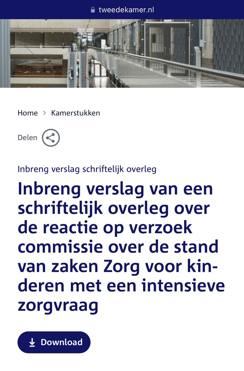 Voor wie benieuwd is naar de vragen van GroenLinks en andere fracties over zorg voor kinderen met een intensieve zorgvraag: ze staan op de site van de Kamer. 

Dank aan alle ouders en zorgverleners voor jullie input 🙏🏼

tweedekamer.nl/kamerstukken/d…