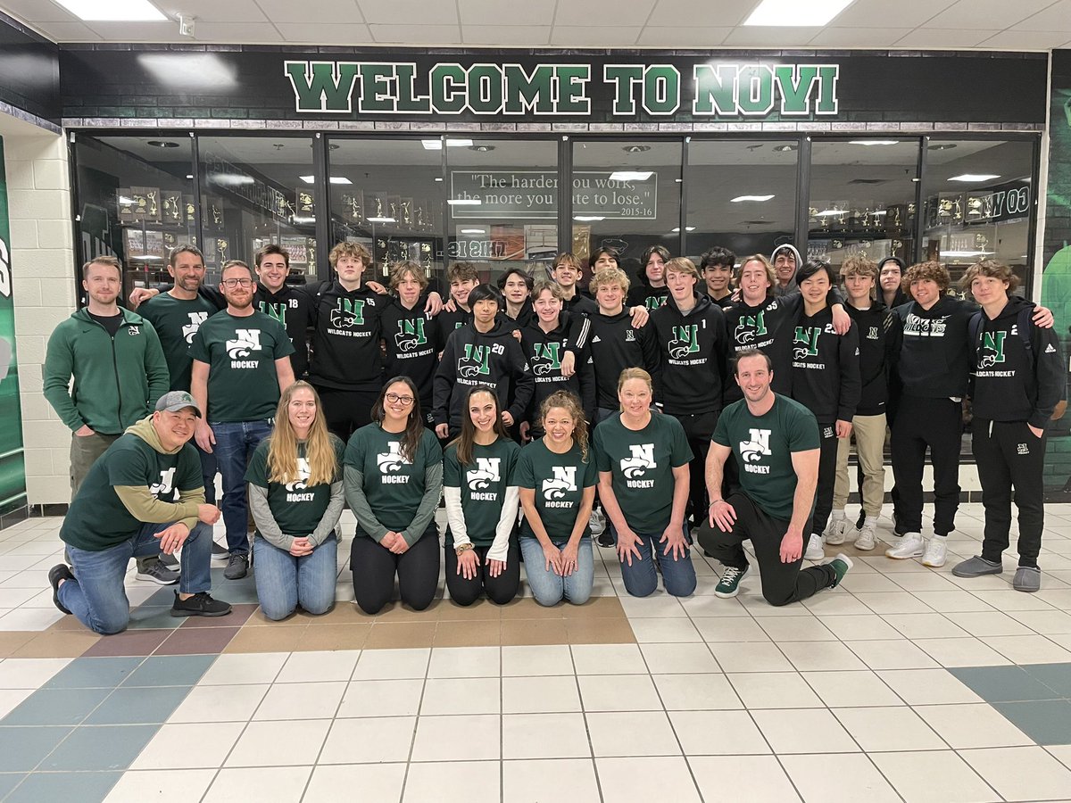 Our team wanted to show our Novi High School staff some love so two of our players made shirts that we could give to the staff. We are proud to represent you on the ice!