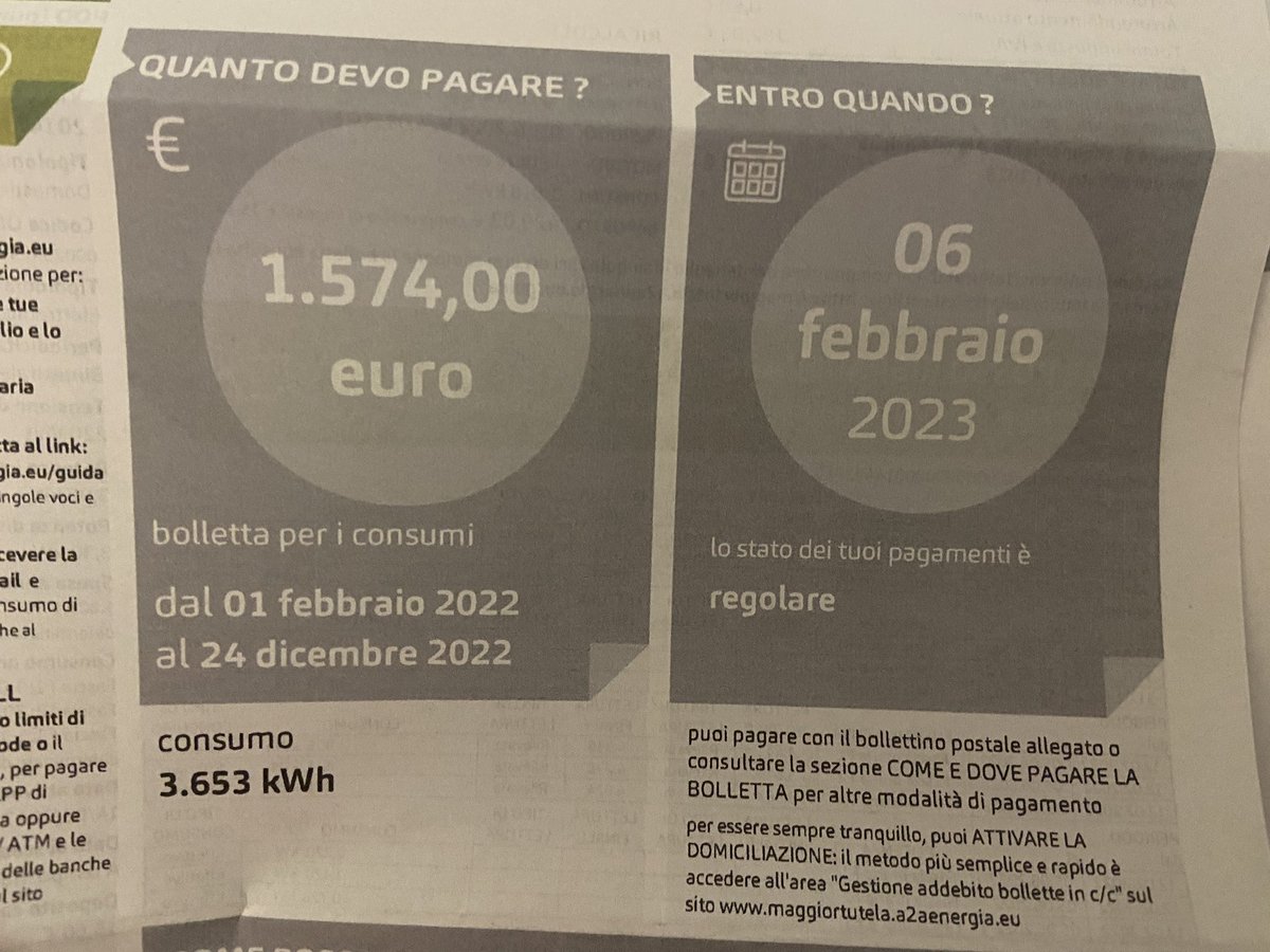 Man0n8519's tweet photo. @gruppo_a2a che bella sorpresa #crisi #bollette #Energia #carobenzina https://t.co/eqaGgaQs1B