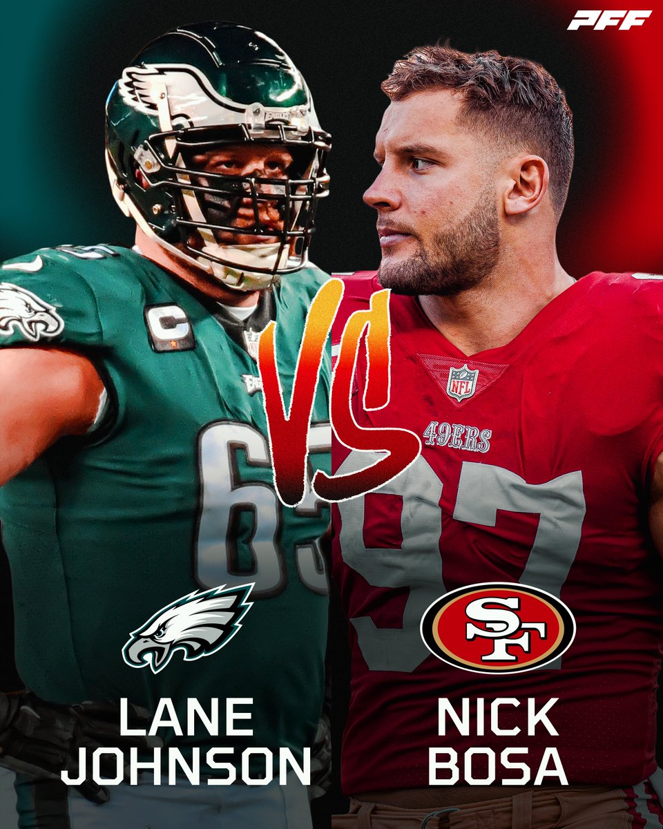 PFF on Twitter "Lane Johnson vs Nick Bosa 🍿 Who gets the edge in this