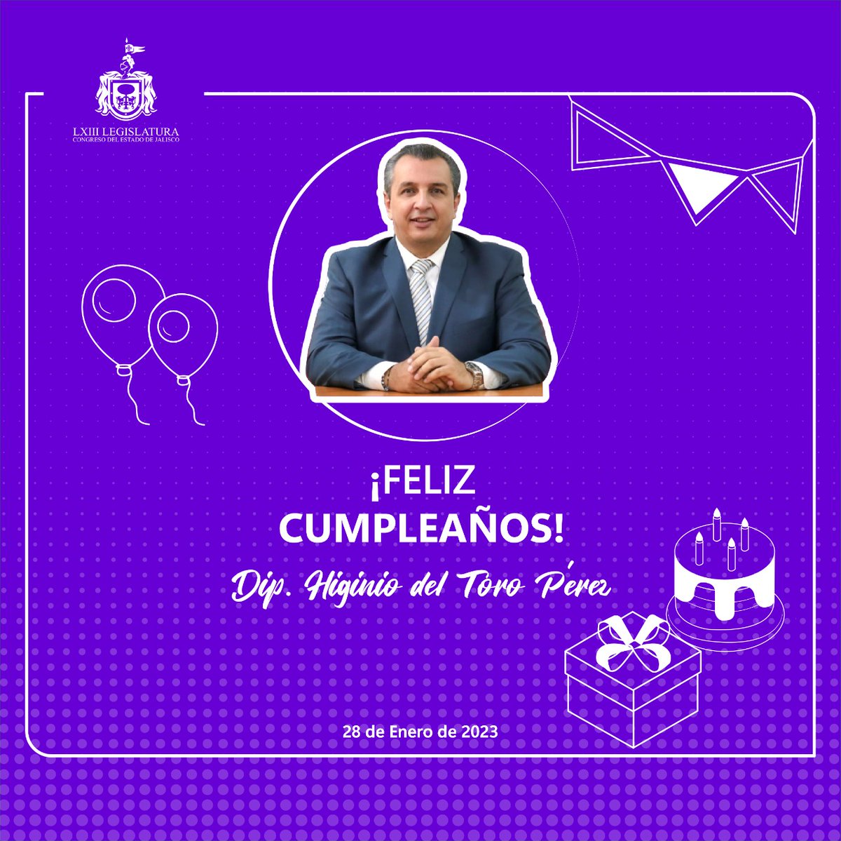 LegislativoJal's tweet image. Felicitamos a nuestro diputado local @higiniodeltoro por el #Distrito19, que tengas un lindo día.