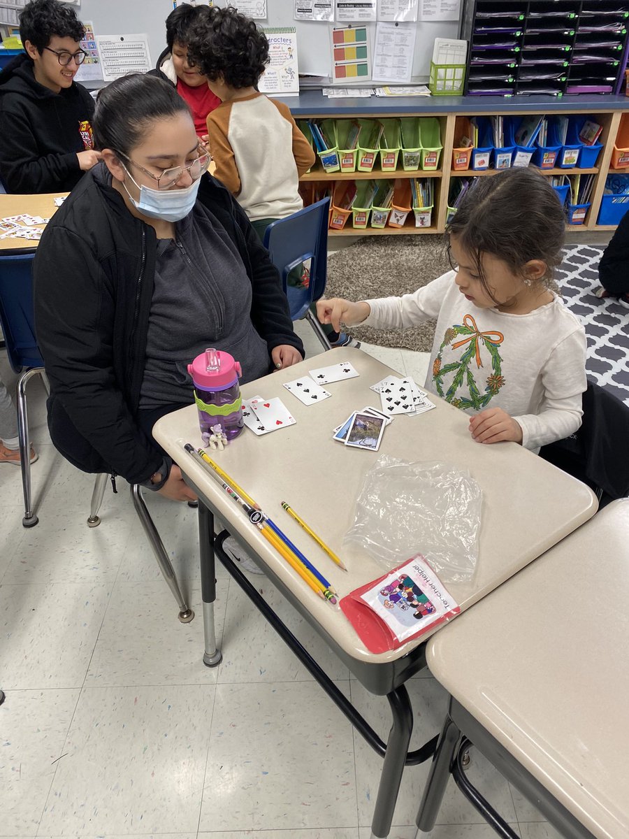 7th grade ASE getting schooled in Addition War by Mrs. Bobeska’s first graders. “They’re so smart!” <a href="/itbebrave/">Indian Trail</a> <a href="/ArmyTrailASD4/">ArmyTrail #gobeavers</a> <a href="/TweetsByTuti/">Tuti Bobeska Akiti</a> #ASD4All