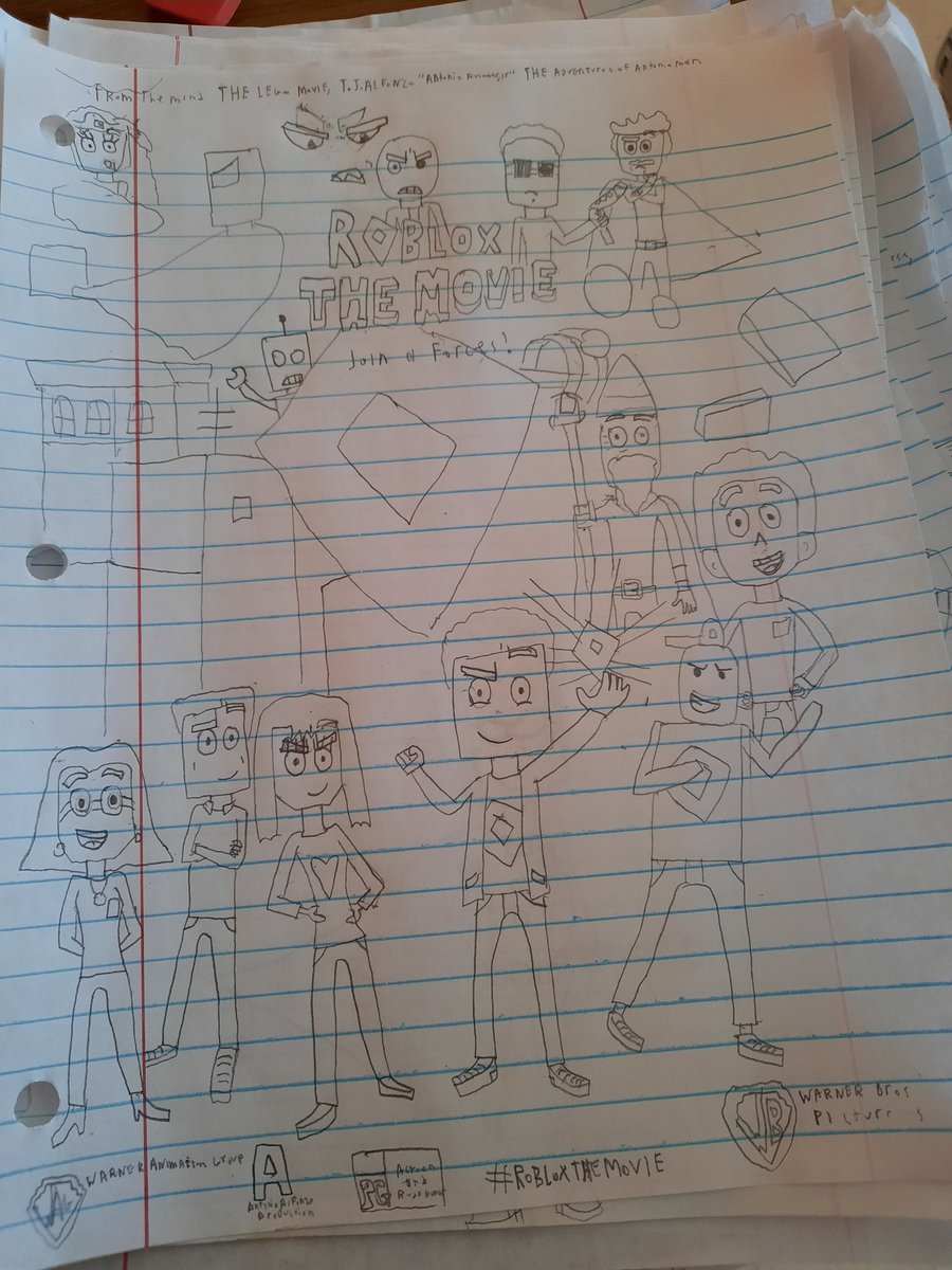 avinger_jr's tweet photo. Join a forces! ๐๐ค๐ค๐ค๐ฅ
From the mind The Lego Movie, T.J. Alfonzo" Antonio Avinger, Jr" The Adventures of Antonio Man
ROBLOX: The Movie
#RobloxTheMovie #AntonioAlfonzoProduction #Drawing #art #artwork #WarnerBros #WarnerAnimationGroup #Animation #Animation2d3d #CGI https://t.co/aNxametFyi