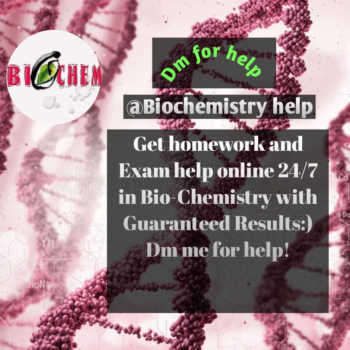 ochem_exam_help's tweet image. Get homework and Exam help online 24/7 in  Bio &amp;amp; Bio Chemistry with excellent Results! 
#biologyhelp #biochemitryhelp 
 #biotutor #cellbiology
Biochemistry Exam &amp;amp; Quiz Help