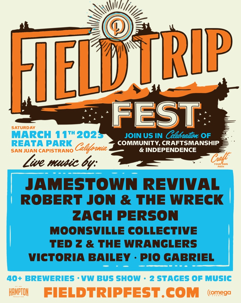 Hey blues fans! 💙 If you’ve enjoyed Doheny Blues over the years, we have an event we think you’ll like! Field Trip Fest is taking place at the rustic Reata Park and features two stages of music, craft beer from over 40 breweries, and delicious items from local food vendors!🙌