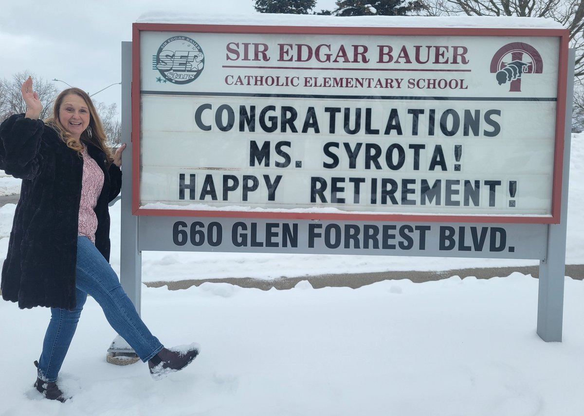 We wish Ms. Syrota all the best as she soon enters into retirement. Your SEB Stars will miss you greatly! Congratulations!
