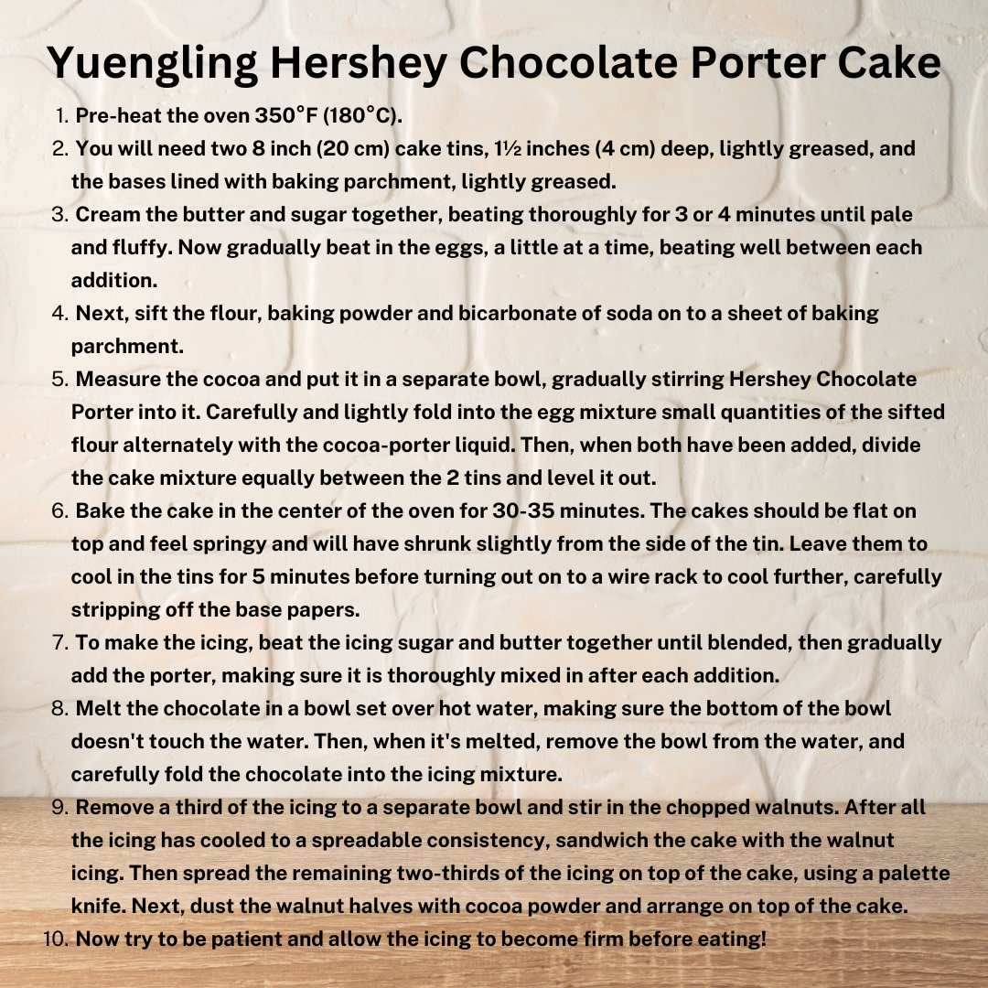 #SWIPE to get our Hershey Chocolate Porter Cake recipe 😍