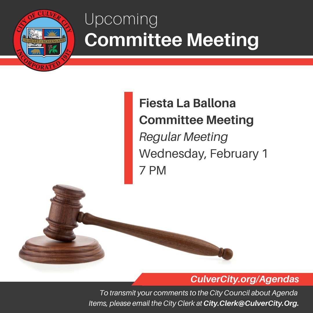 City of culver city on twitter the agenda is now available for the 