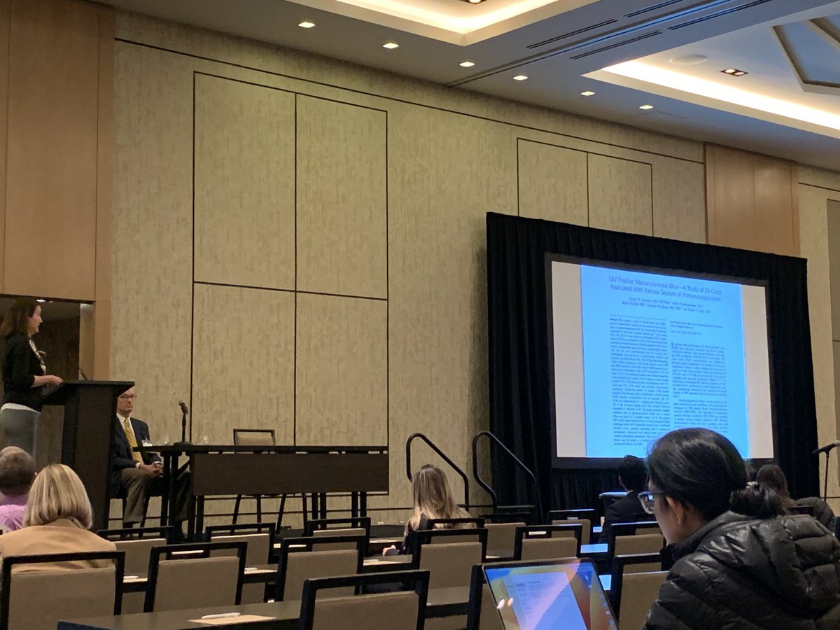 TexPathol's tweet image. Happening now EBV mucocutaneous ulcer by Dr.Smith ⁦@lbsmithmd⁩ ⁦@ScottOwensPath⁩ #Texpathol #TSP2023AM