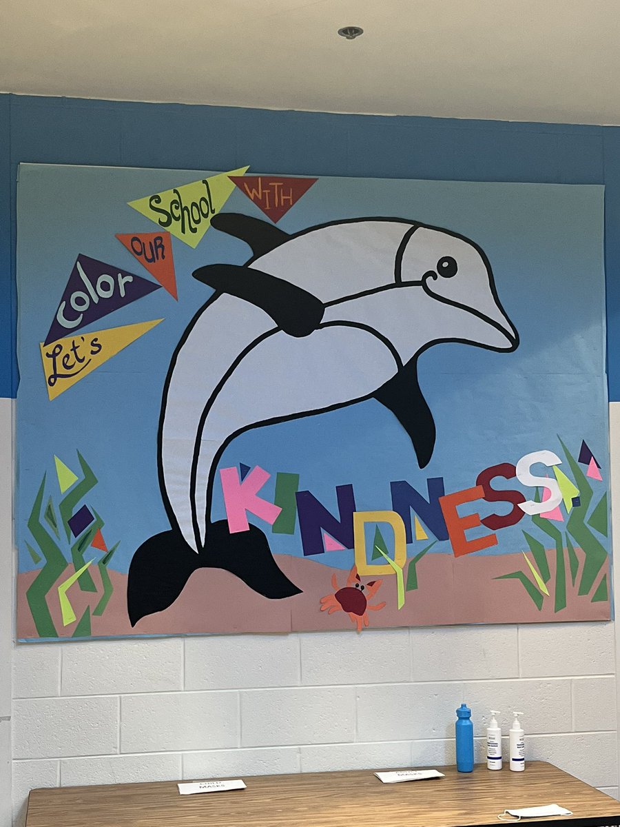 Amazing new kindness initiative visual for our entire school community created by our para/artist in residence Mrs. Waterworth!  Stay tuned to see how much kindness we spread here at Drew!