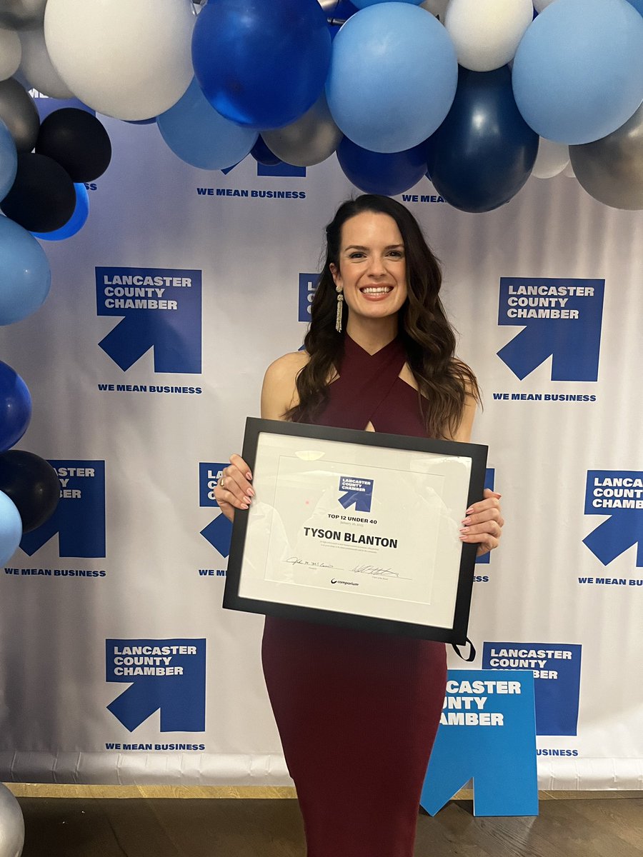 tyson_notchickn's tweet photo. Iโm so thankful to the Lancaster County Chamber of Commerce for providing the opportunity to present the 2023 @DukeEnergy Citizenship & Service Award to the incredible Dr. Charmaine Stradford AND for the honor of being named one of this yearโs Top 12 Under 40 award winners! https://t.co/7JTNgIKD0E