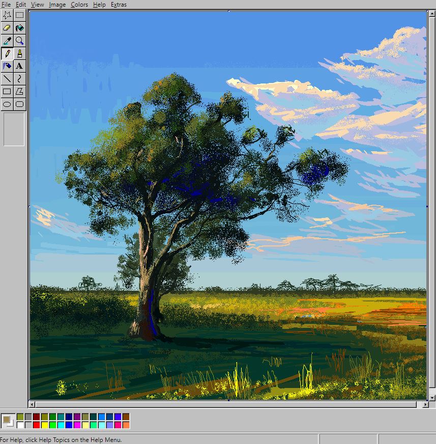 ChristianYoungA's tweet photo. study sketch in 1998 ms paint https://t.co/6OpAL7QeJS