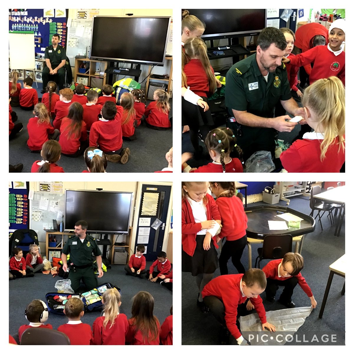 Year 2 loved their visit from a 'real life' paramedic this week. We asked lots of questions and recorded the answers, and we explored ambulance equipment. We learnt when we should/shouldn't call an ambulance and practised our bandaging skills. Da iawn Blwyddyn 2! <a href="/CefnPrimarySJW/">CFPS_MrsJayne-Willis</a>
