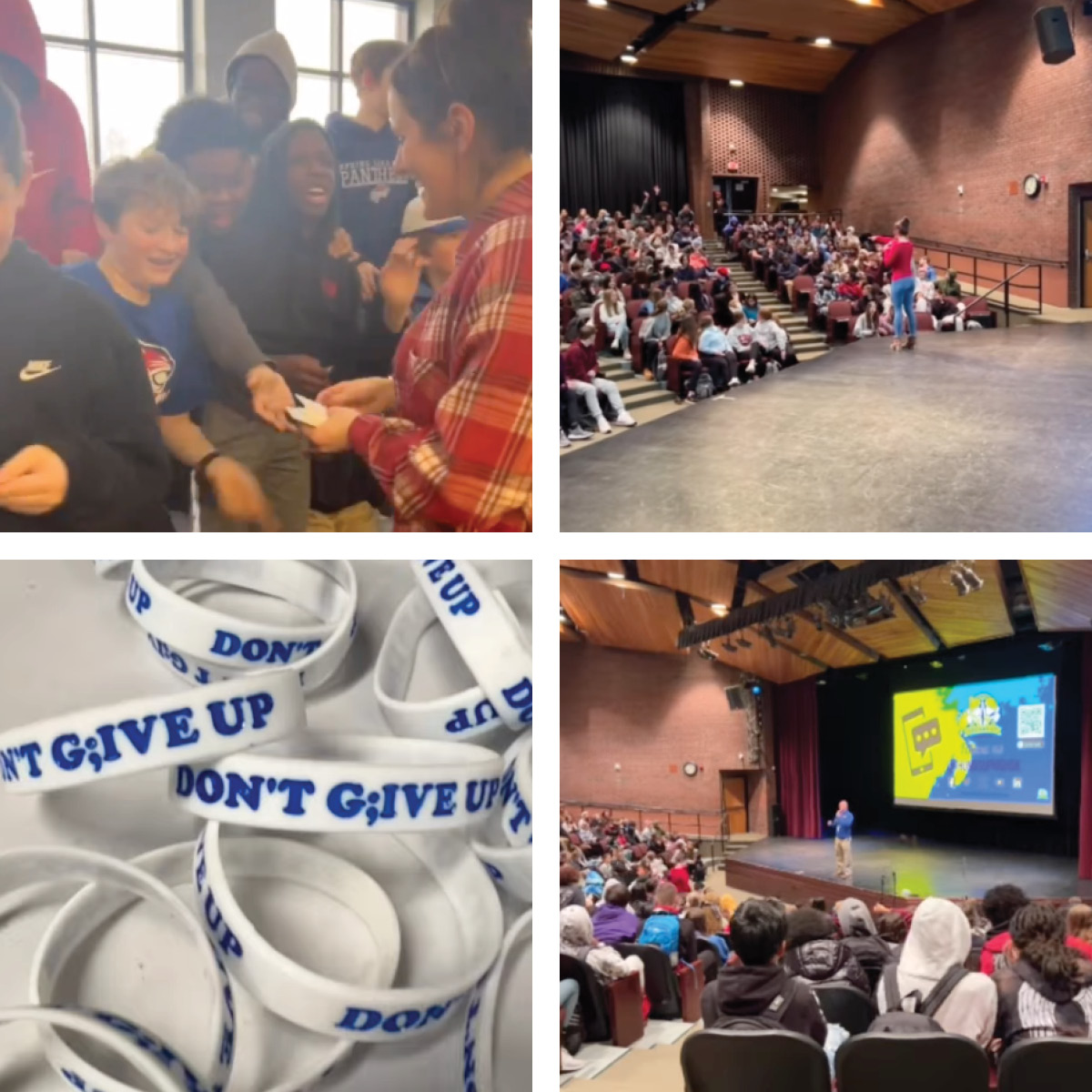 SLP_Schools's tweet photo. Happy scenes from a whole week of outreach😃Resilience Coach + author Kate Gladdin connected with 2,700+ students, staff and families this week. How lucky we are to have the support from sponsors that make these events possible and to have our community! #SLPPantherProud https://t.co/sUdh794CBH
