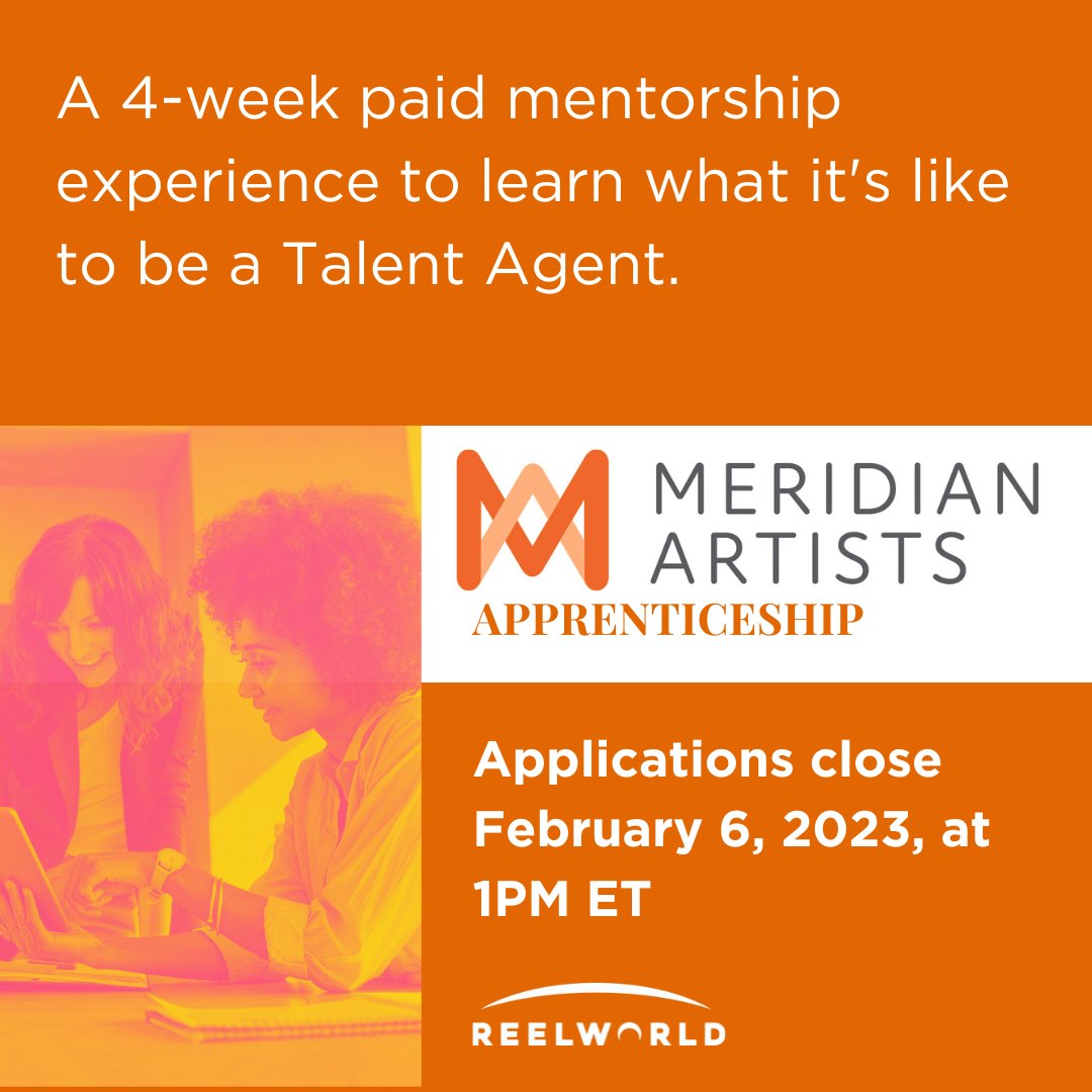 We’re happy to announce the Meridian Artists Apprenticeship program is back and accepting applications until February 6, 2023! This 4-week hybrid opportunity offers mentorship training, allowing participants to see how a service agency functions. Apply now tfaforms.com/5031312