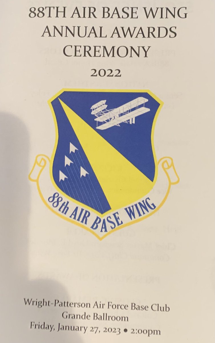 ToniOverholser's tweet photo. I’ve attended many Air Force award ceremonies over the years, today was absolutely the most fun celebration! Thanks to the 88th Air Base Wing @WrightPattAFB team for your service to our country and congratulations to this year’s award winners. https://t.co/vNMIB5hqMx